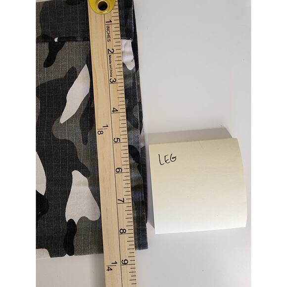 LA GATE Men's 100% Cotton Gray Cargo Camo Tactical Large Pockets Pants Sz 38x30 - Picture 9 of 11